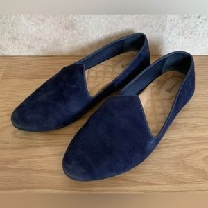 Birdies The Heron Loafer Dark Navy Blue Size 8.5 Suede Slip On Flats